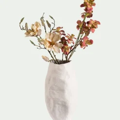 Vase*alinea Vase contemporain en aluminium H37,5cm - Blanc