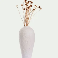 Vase*alinea Vase contemporain en céramique texturée H28cm - Blanc