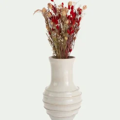 Vase*alinea Vase contemporain en terre cuite H38cm - Blanc