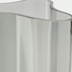 Vase*alinea Vase contemporain en verre H30cm - Gris