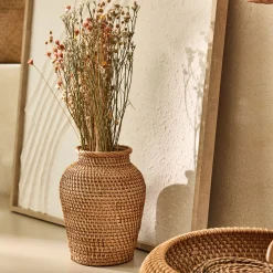 Décoration À Poser|Vase*alinea Vase en rotin H20cm - Naturel