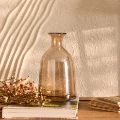 Vase*alinea Vase en verre bullé H25,5cm - Beige