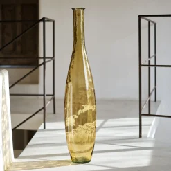 Vase*alinea Vase en verre recyclé - ocre H100cm Jaune