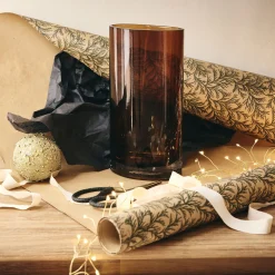 Vase*alinea Vase ovale en verre H25cm - brun rustrel Marron