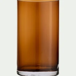 Vase*alinea Vase ovale en verre H25cm - brun rustrel Marron