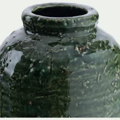 Vase*alinea Vase texturé en grès D13,5xH16cm - Vert