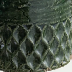 Vase*alinea Vase texturé en grès D13,5xH16cm - Vert