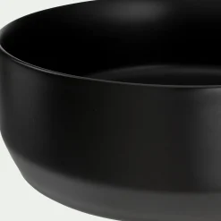 Vasque Salle De Bain*alinea Vasque de salle de bains ronde en céramique avec bords fins - Noir
