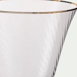 Verre À Pied|Verre À Vin*alinea Verre à pied avec liseré doré en verre 32cl - Transparent