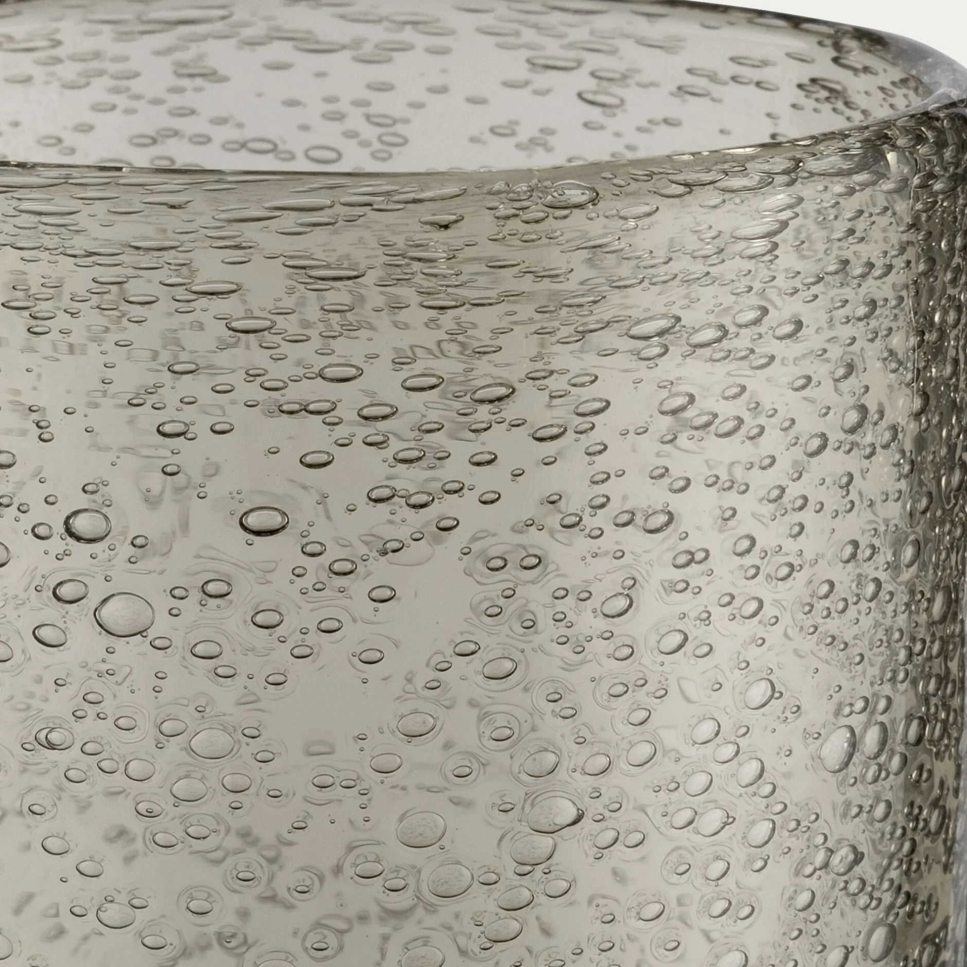 Verre À Pied|Verre À Vin*alinea Verre à pied en verre bullé 25cl - Gris