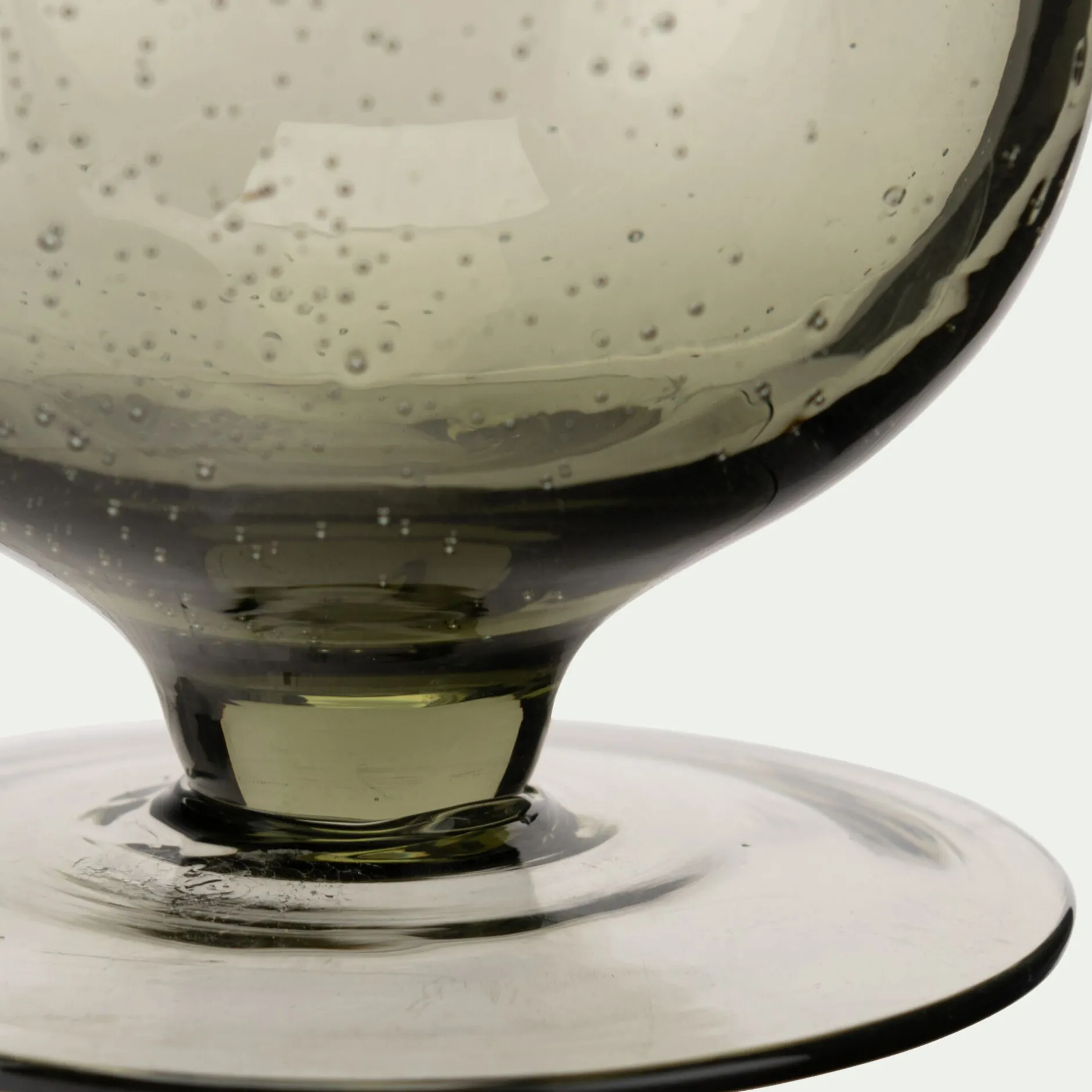 Verre À Pied|Verre À Vin*alinea Verre à pied en verre bullé 25cl - Gris