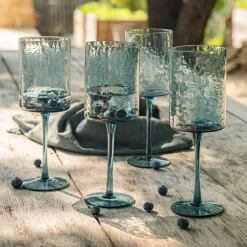 Verre À Pied|Verre À Vin*alinea Verre à pied en verre 37cl - Bleu