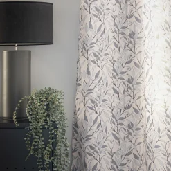 Voilage*alinea Voilage à œillets en coton motif Oranger 140x250cm - Blanc