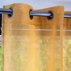 Matelas Enfant|Bureau Enfant*alinea Voilage à œillets en polyester 135x250cm - argan Jaune