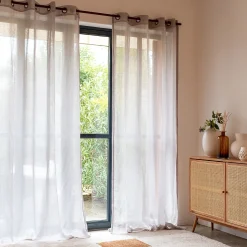 Matelas Enfant|Bureau Enfant*alinea Voilage à œillets en polyester 135x250cm - borie Gris