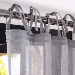 Voilage*alinea Voilage à nouettes en coton 105x250cm - Gris