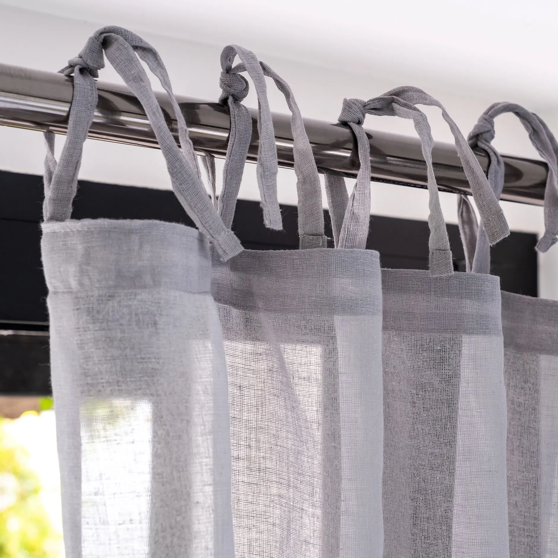 Voilage*alinea Voilage à nouettes en coton 105x250cm - Gris