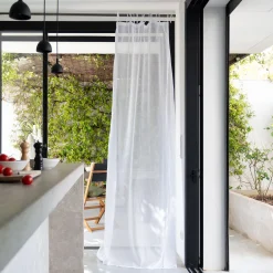 Voilage*alinea Voilage à nouettes en coton 105x250cm - Blanc