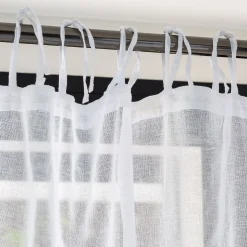 Voilage*alinea Voilage à nouettes en coton 105x250cm - Blanc