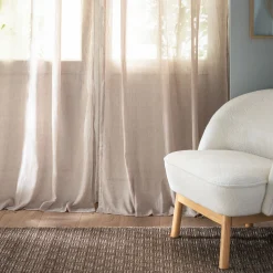 Voilage*alinea Voilage à nouettes en polyester et coton 130x250cm - alpilles Beige