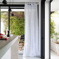 Voilage*alinea Voilage à nouettes en polyester et coton 130x250cm - Blanc