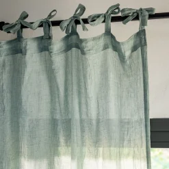 Voilage*alinea Voilage à nouettes en polyester et coton 130x250cm - calaluna Bleu