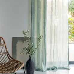 Voilage*alinea Voilage à nouettes en polyester et coton 130x250cm - calaluna Bleu